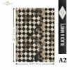 seria Black & White - Czarny & Biały, geometyczne czarno-białe wzory, cyfry, litery*  Mulberry Decoupage Paper FPA2019 Black & White Series - Black & White, geometric black and white patterns, numbers, letters* Papel para decoupage Mulberr